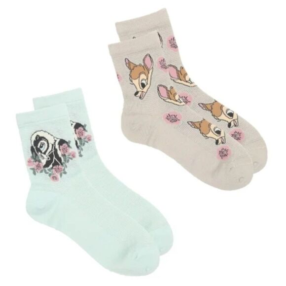 Disney Bambi Women's Mid-Crew Socks, 2-Pack - Picture 1 of 4